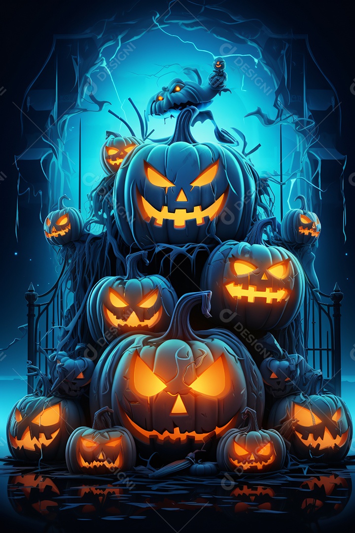 Cenário de halloween para flyer