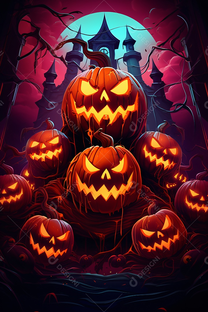Cenário de halloween para flyer