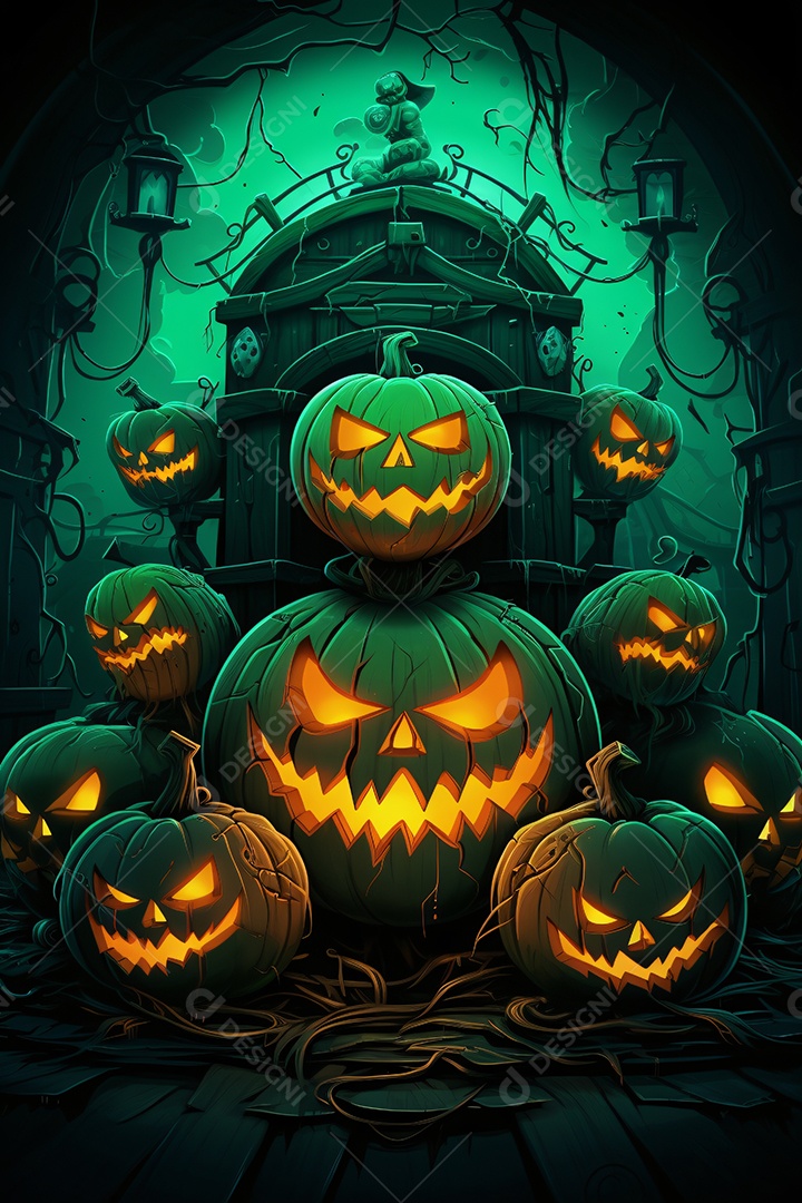 Cenário de halloween para flyer