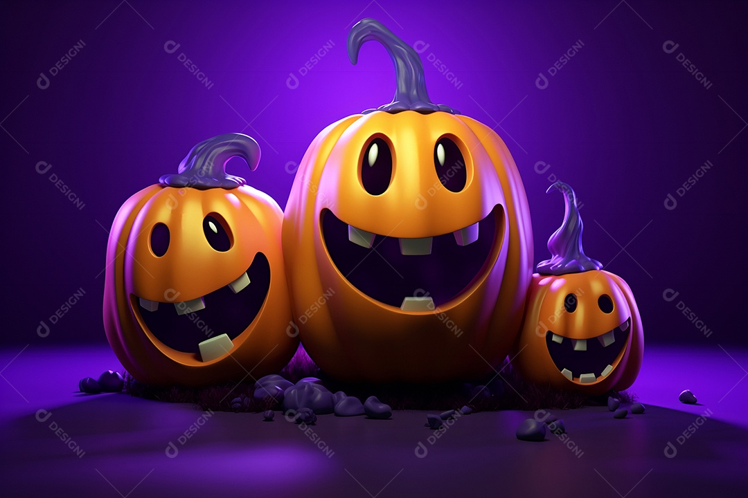 Fundo de halloween de abóboras