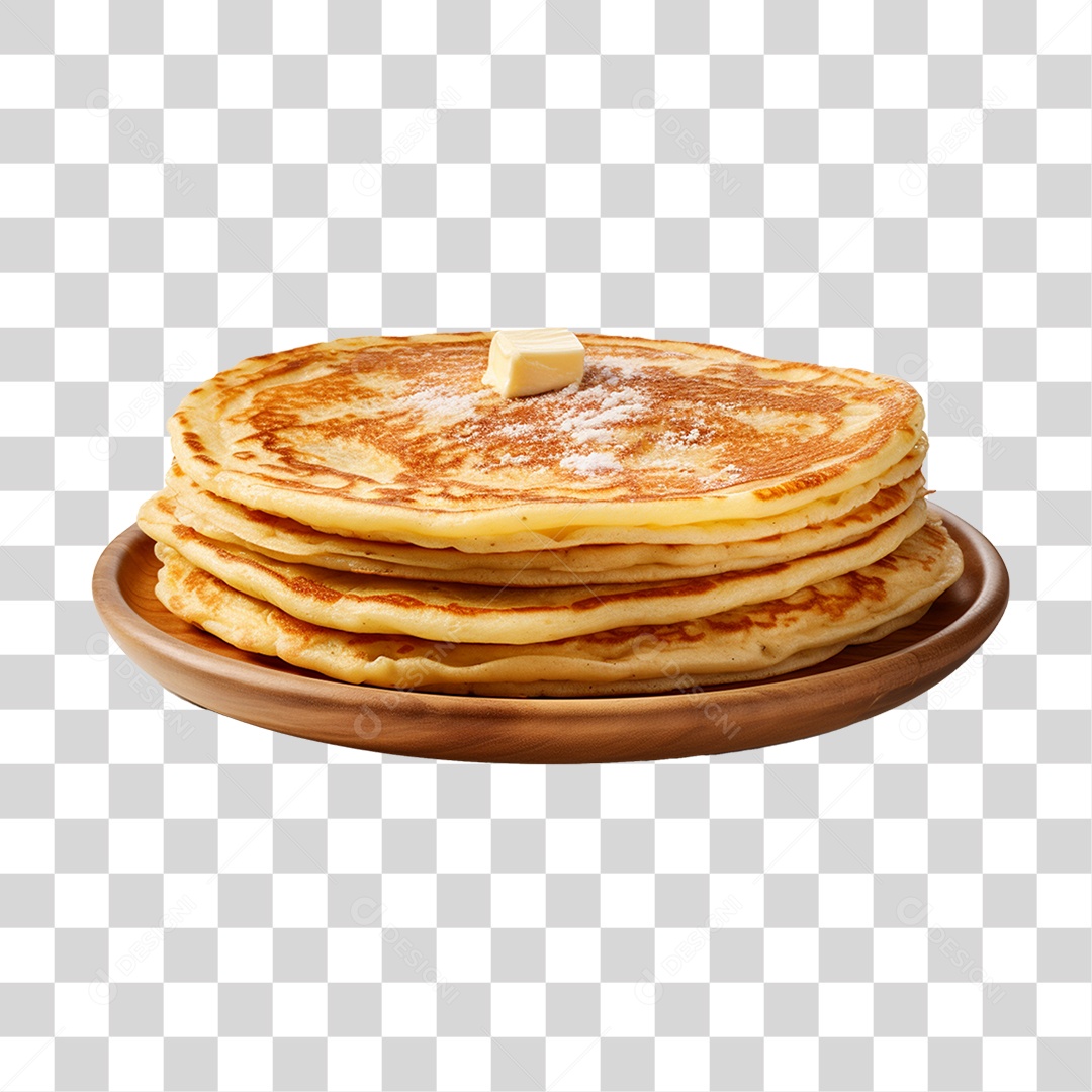 Panquecas em Prato PNG Transparente