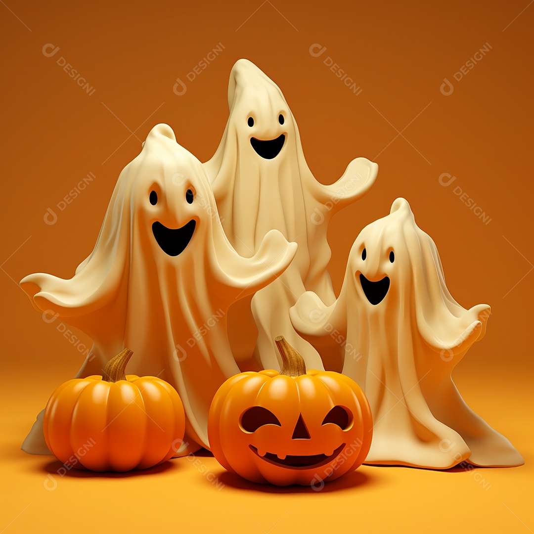 Fundo de abóboras para halloween