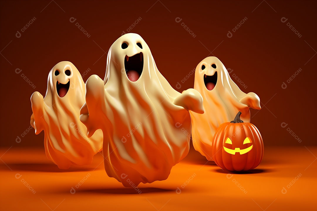 Fundo de abóboras para halloween