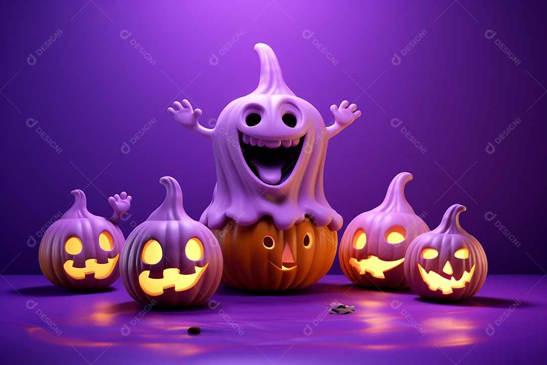 Fundo de abóboras para halloween