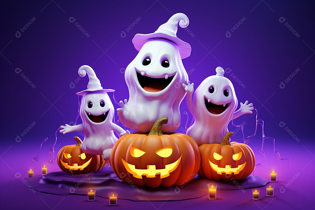 Fundo de abóboras para halloween