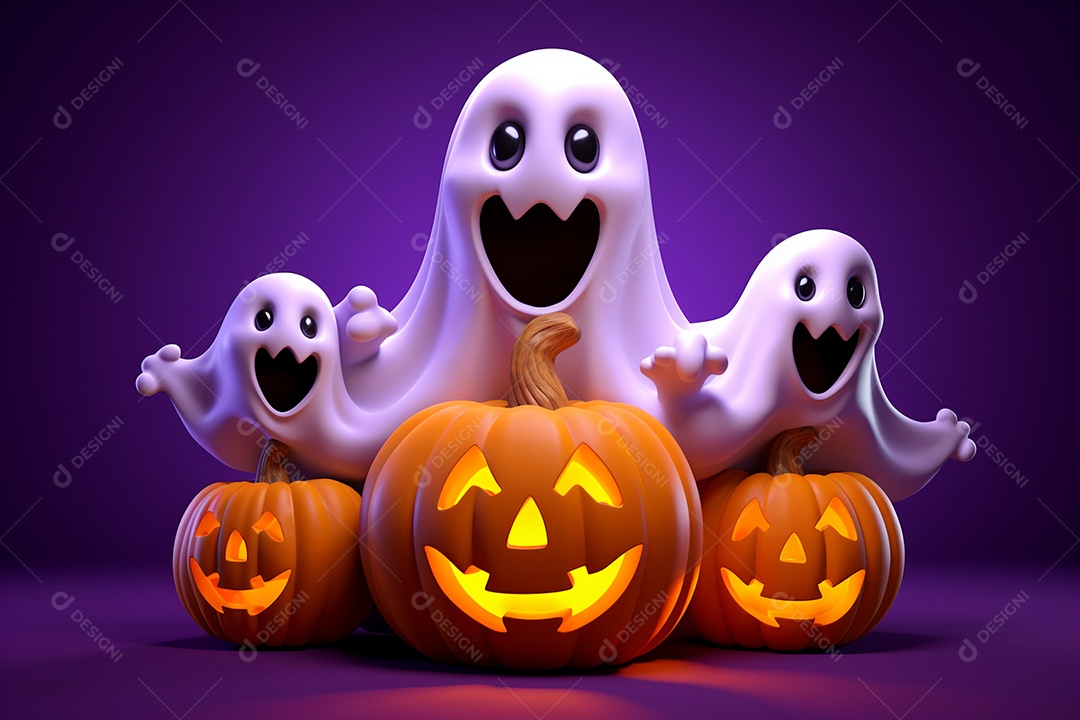 Fundo de abóboras para halloween