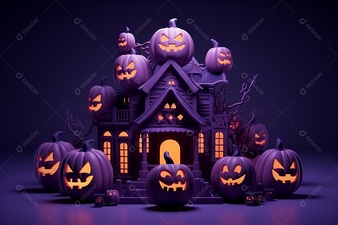 Fundo de abóboras para halloween