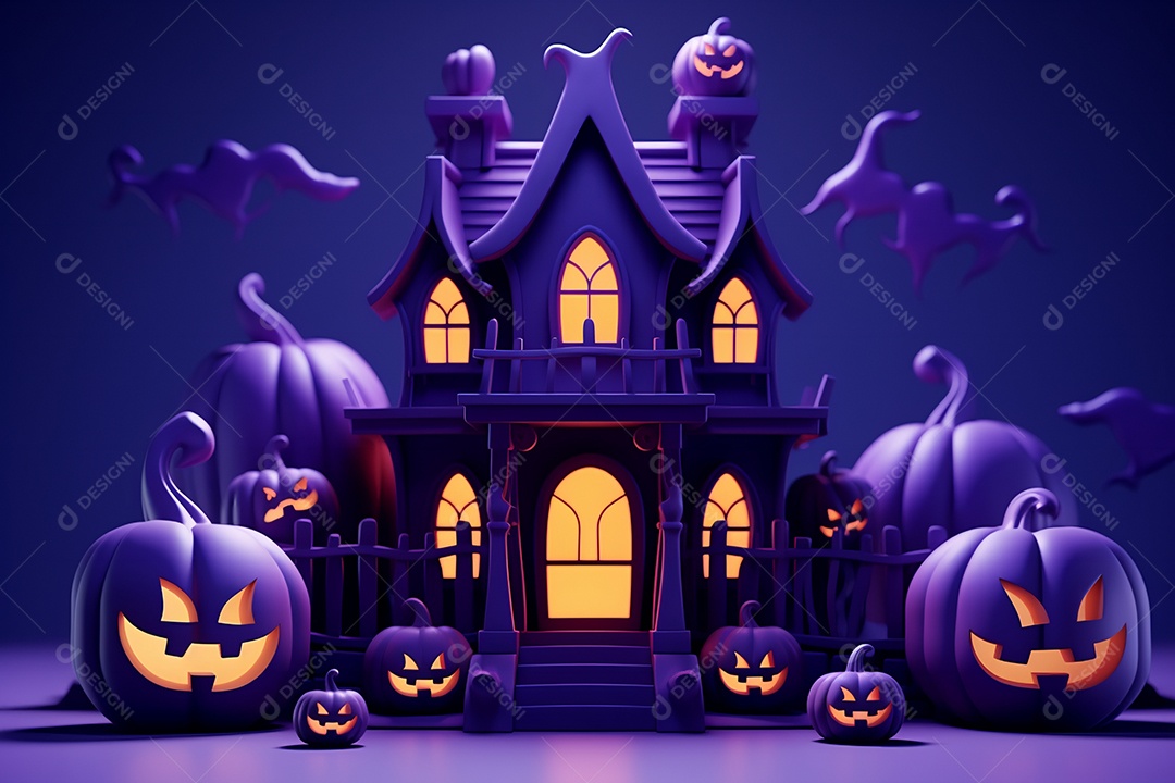 Fundo de abóboras para halloween