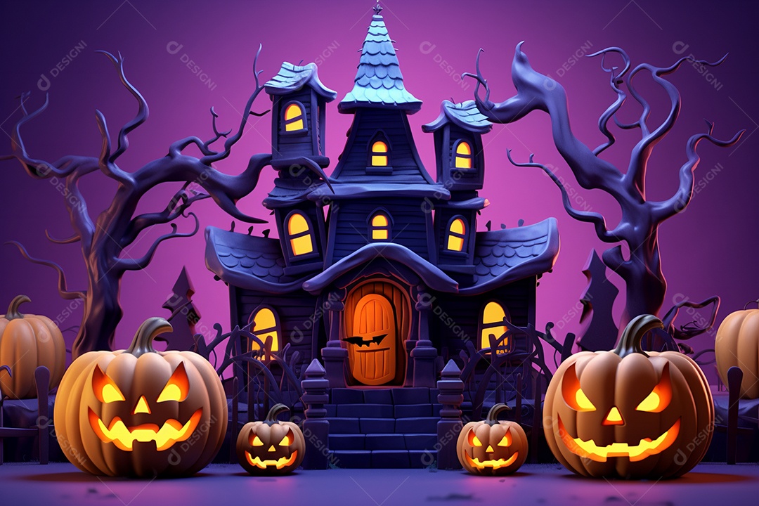 Fundo de abóboras para halloween