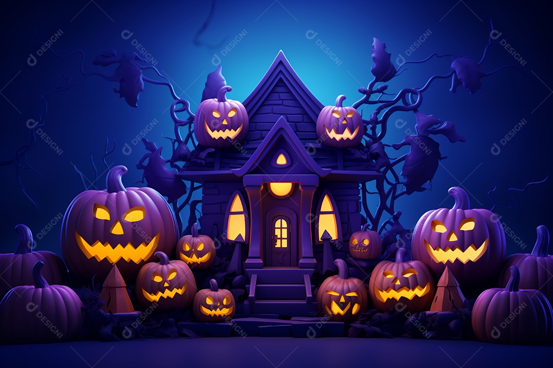 Fundo de abóboras para halloween