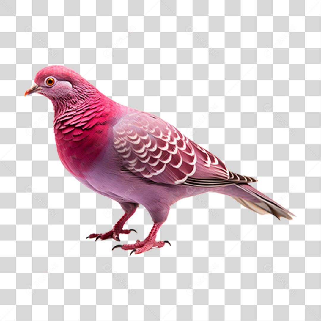 Pássaro Rosa PNG Transparente