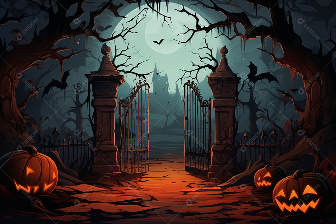Fundo de abóboras para halloween