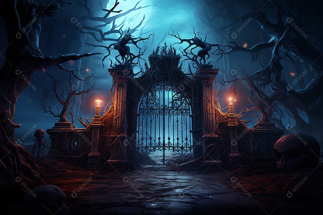 Fundo de abóboras para halloween