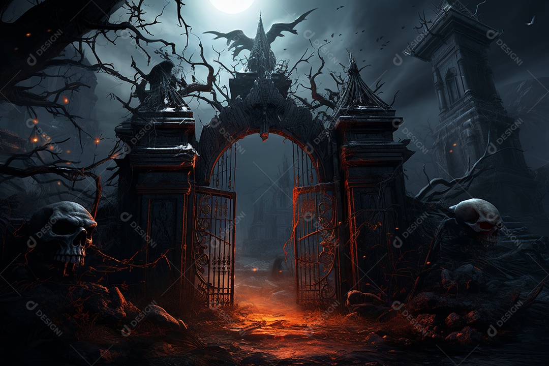 Fundo de abóboras para halloween