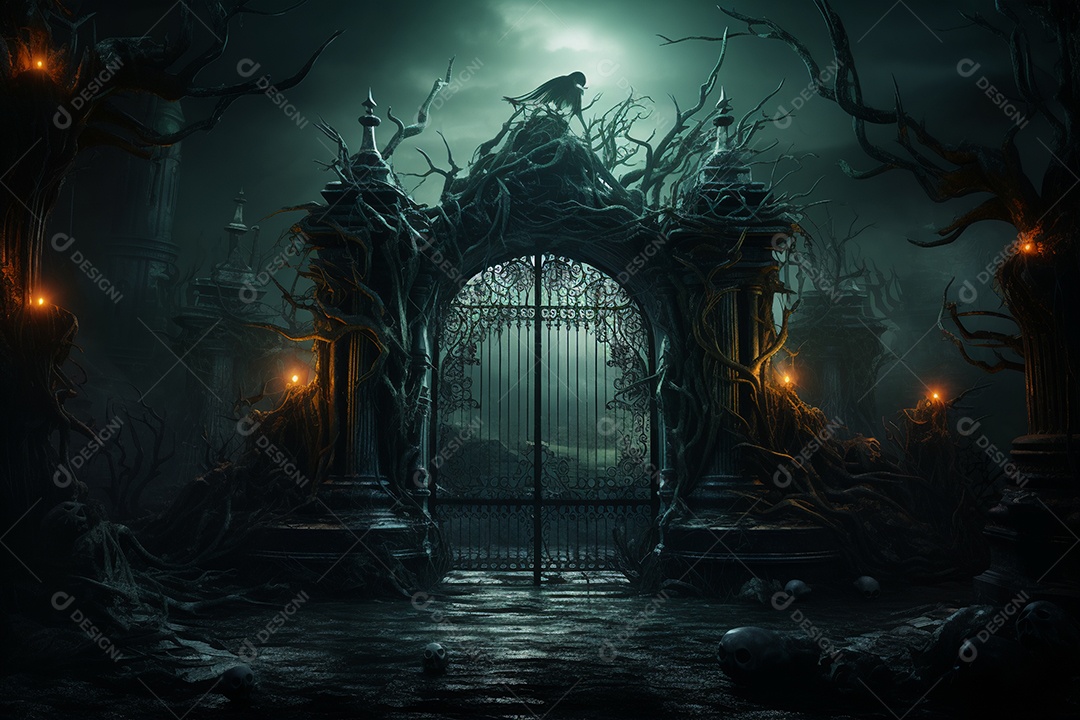 Fundo de abóboras para halloween