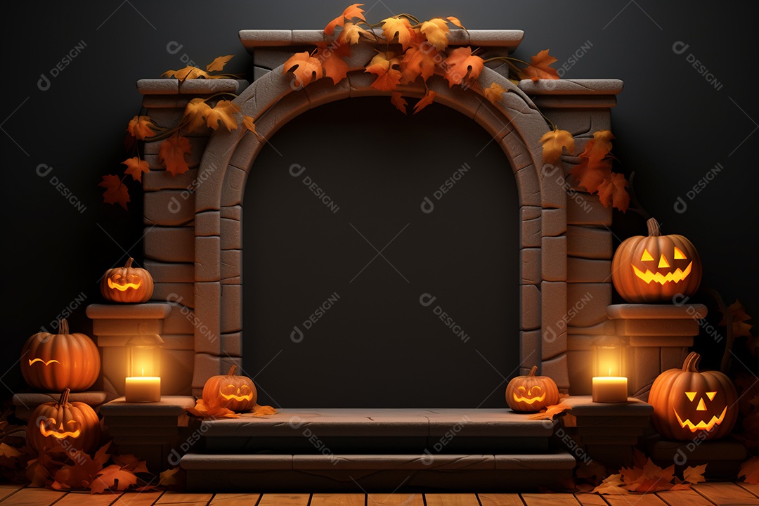 Fundo de abóboras para halloween