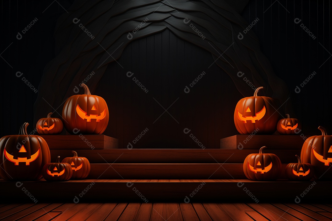 Fundo de abóboras para halloween