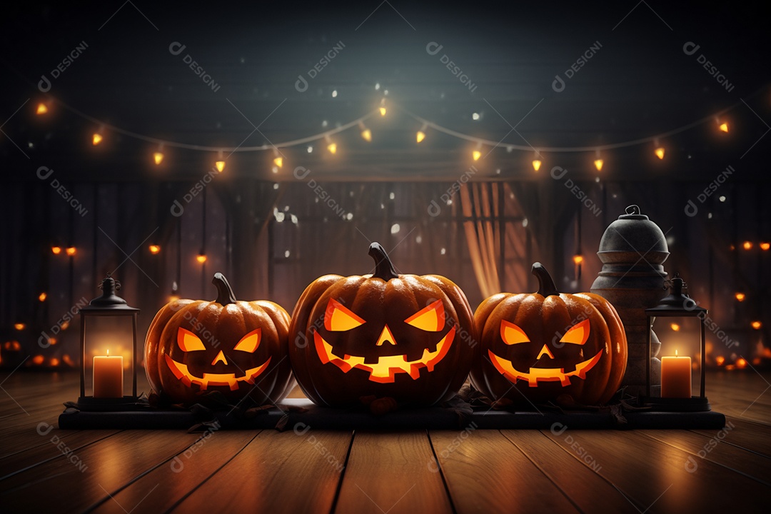 Fundo de abóboras para halloween