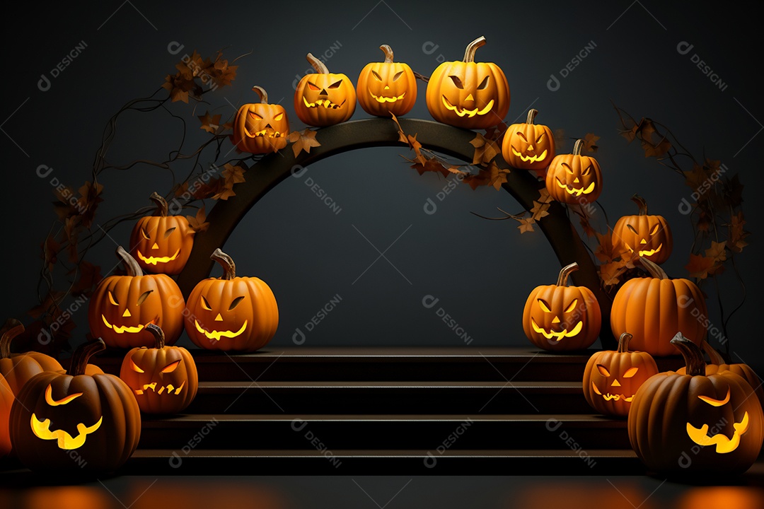 Fundo de abóboras para halloween