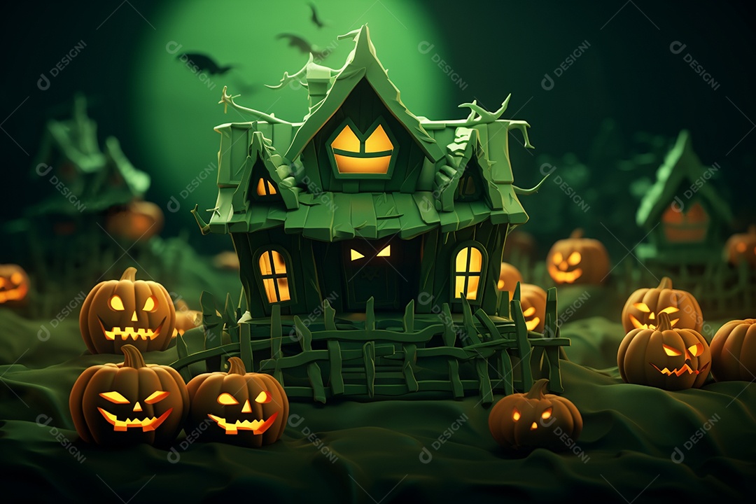 Fundo de abóboras para halloween
