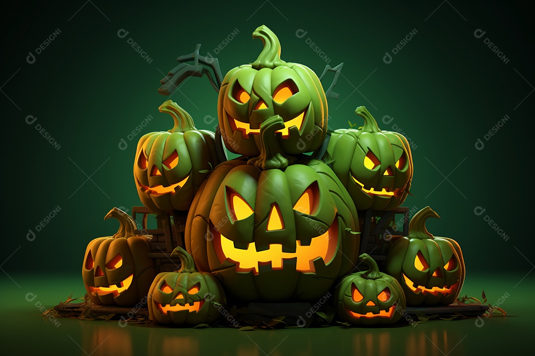 Fundo de abóboras para halloween