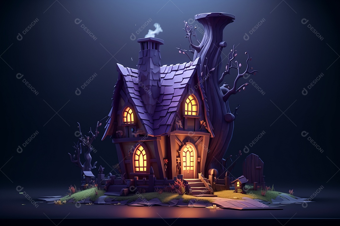 Fundo de castelo de halloween