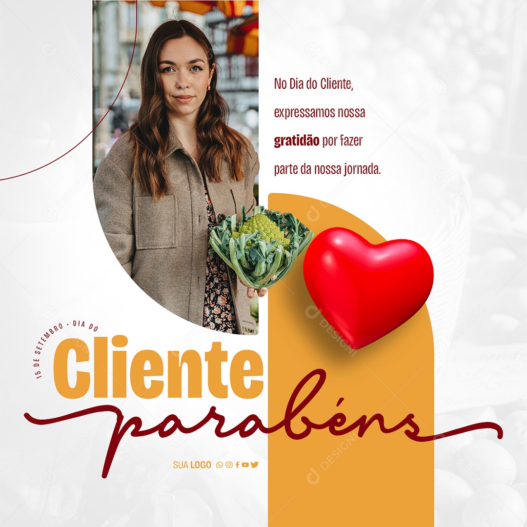 Dia Do Cliente Parabéns 15 De Setembro Social Media PSD Editável