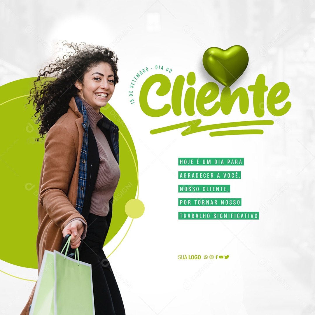 Dia Do Cliente Trabalho Significado Social Media PSD Editável
