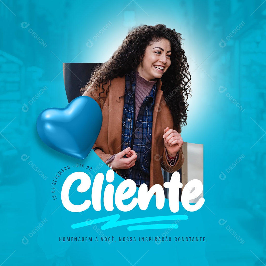 Social Media Homenagem a Você Dia Do Cliente PSD Editável