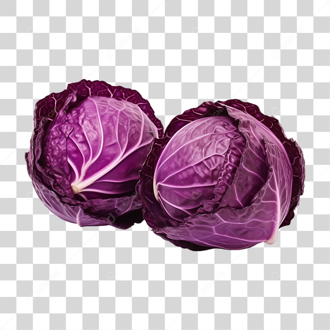 Verduras Legumes e Frutas Repolho Roxo PNG Transparente