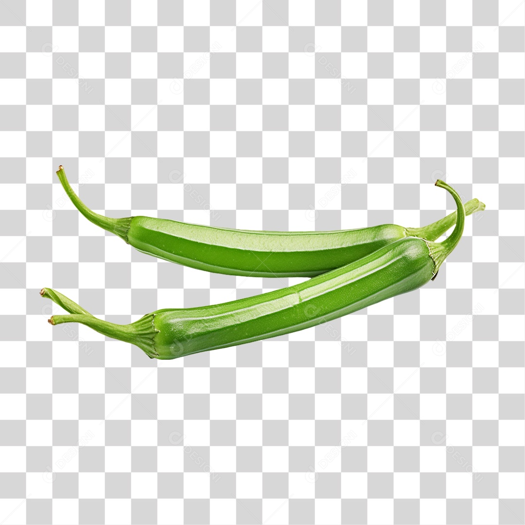 Verduras Legumes e Frutas Quiabo PNG Transparente