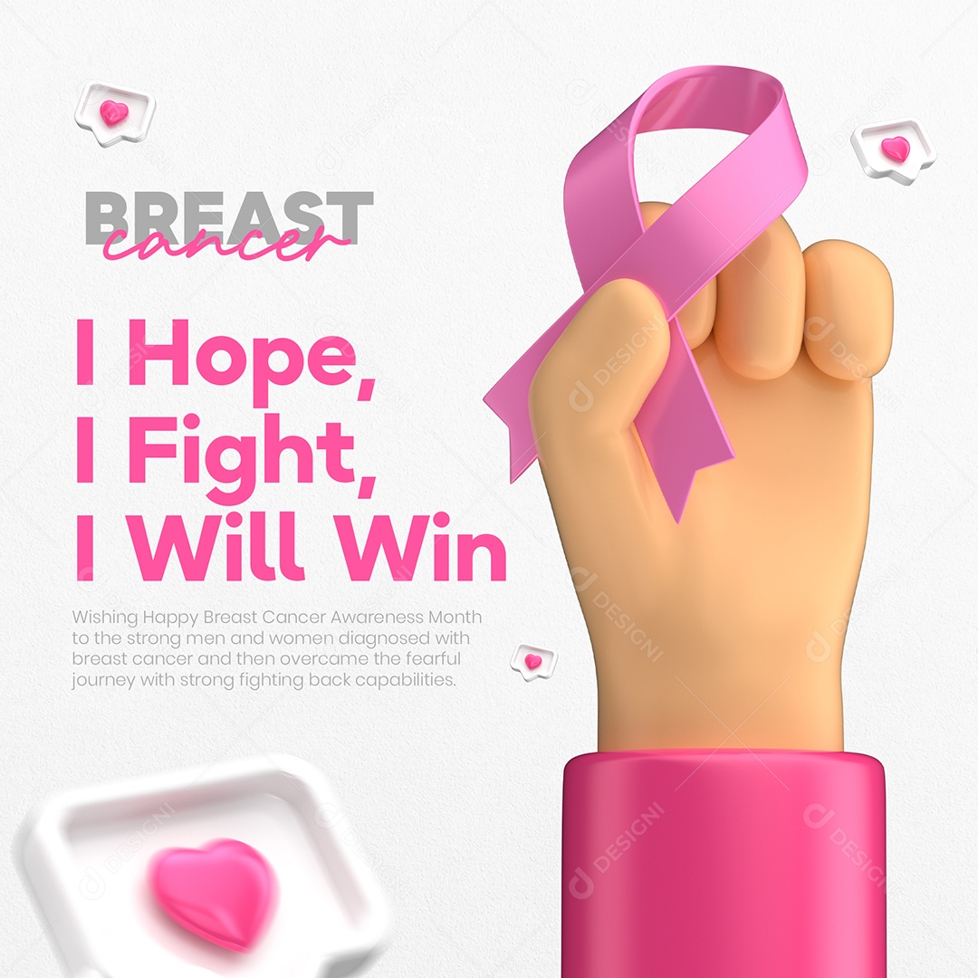 Câncer De Mama Outubro Rosa Social Media PSD Editável