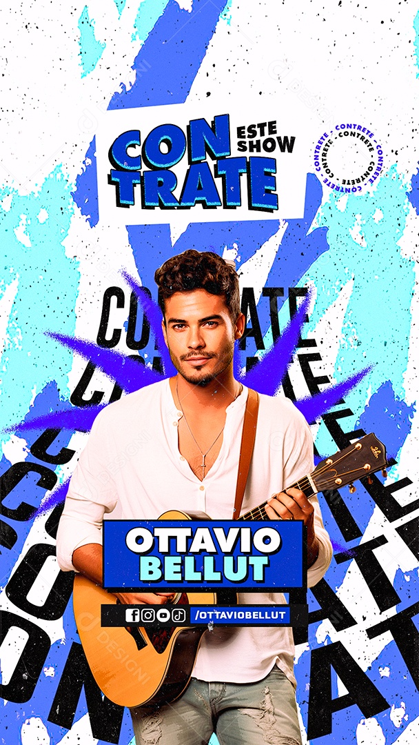 Story Flyer Contrate Este Show Ottavio Bellut Social Media PSD Editável