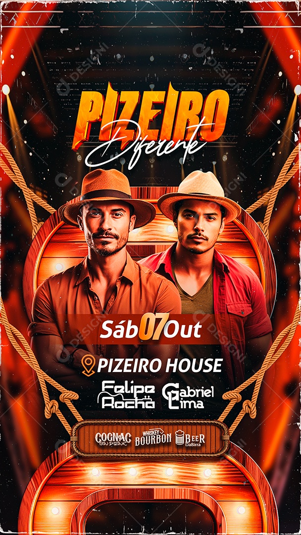 Story Flyer Pizeiro Diferente Pizerio House Felipe Rocha Gabriel Lima Social Media PSD Editável