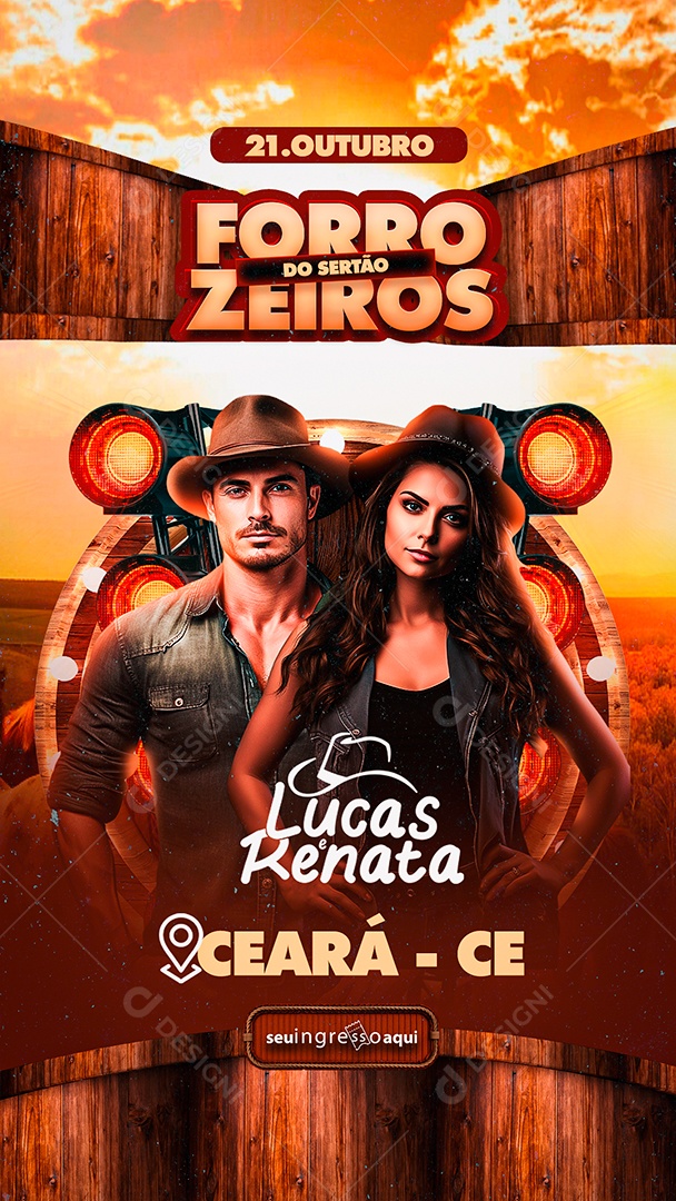 Story Flyer Forrozeiros Do Sertão Lucas e Renata Social Media PSD Editável