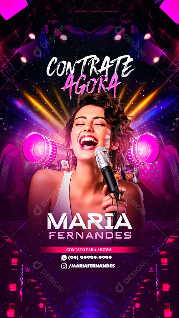 Story Flyer Contrate Agora Maria Fernandes Social Media PSD Editável