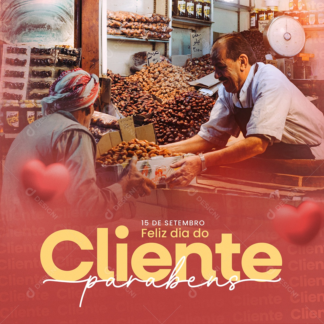 Feliz Dia do Cliente 15 de Setembro Social Media PSD Editável