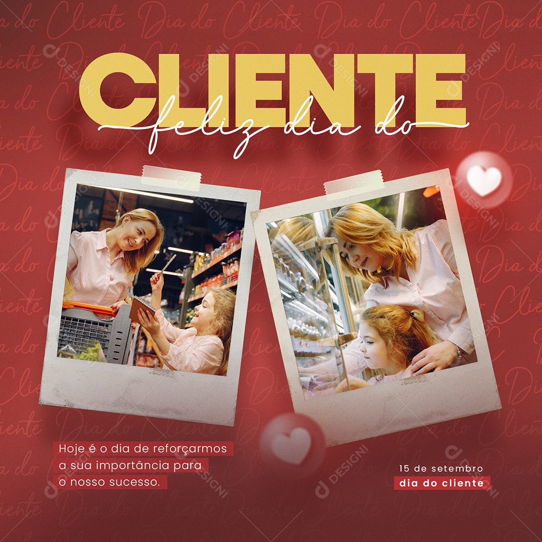 Feliz Dia do Cliente 15 de Setembro Social Media PSD Editável