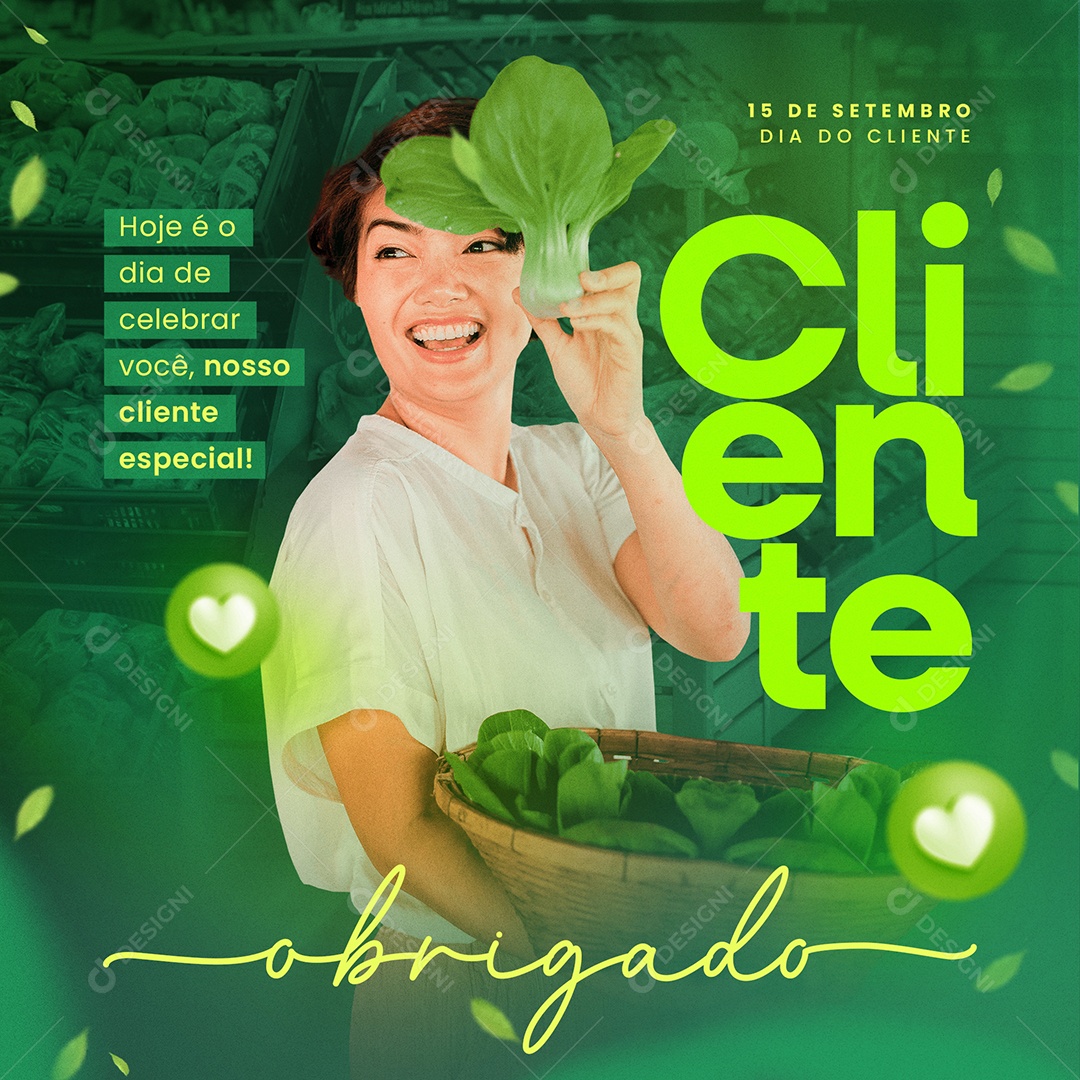 Dia do Cliente 15 de Setembro Obrigado Social Media PSD Editável