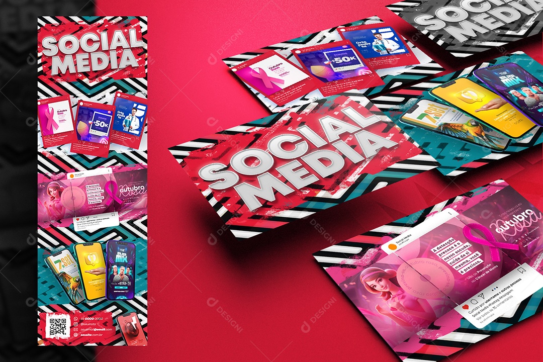 Apresentação Comercial Behance Outubro Rosa Dia do Ortopedista Dia Da Independência PSD Editável