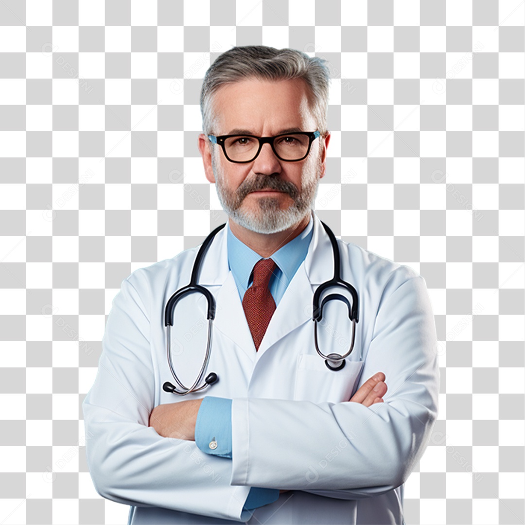 Doutor de Jaleco Branco PNG Transparente