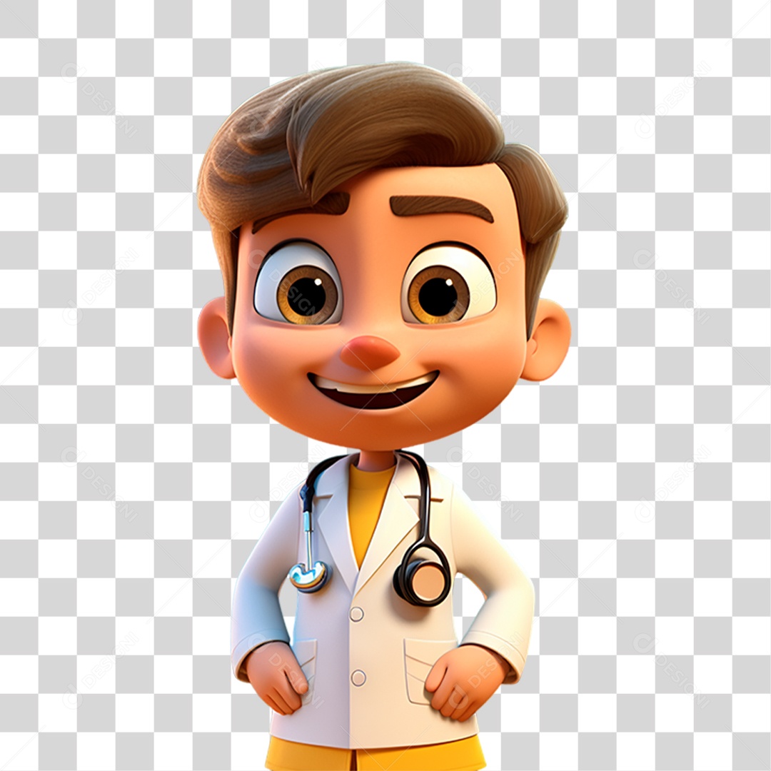 Doutor de Jaleco Branco PNG Transparente