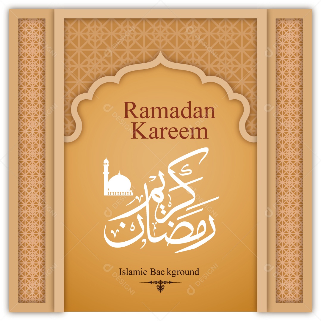 Background Islâmico do Ramadã Ilustração Vetor EPS