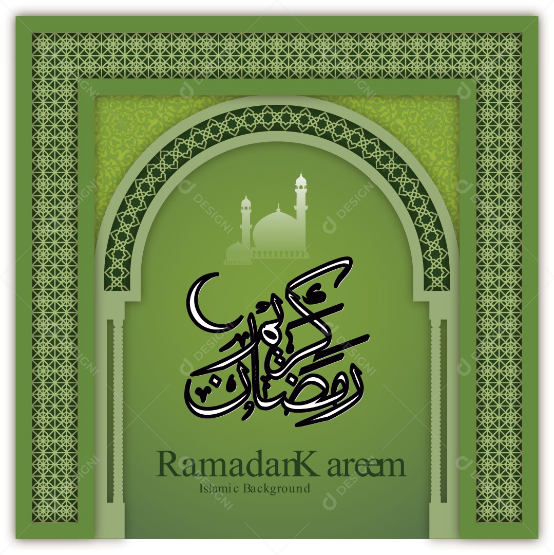 Background Islâmico do Ramadã Ilustração Vetor EPS