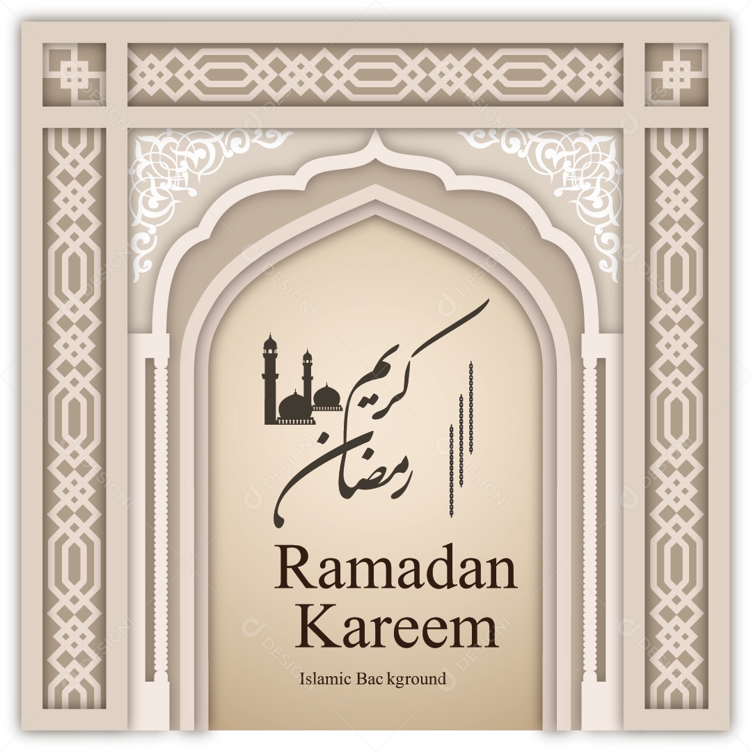 Background Islâmico do Ramadã Ilustração Vetor EPS