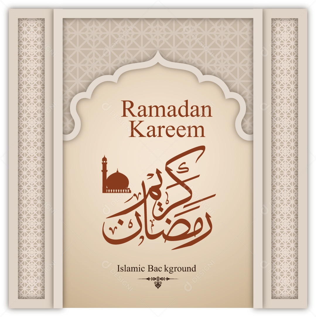 Background Islâmico do Ramadã Ilustração Vetor EPS