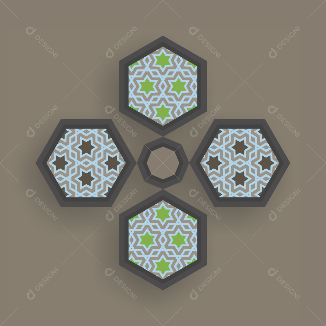 Background Islâmico do Ramadã Ilustração Vetor EPS