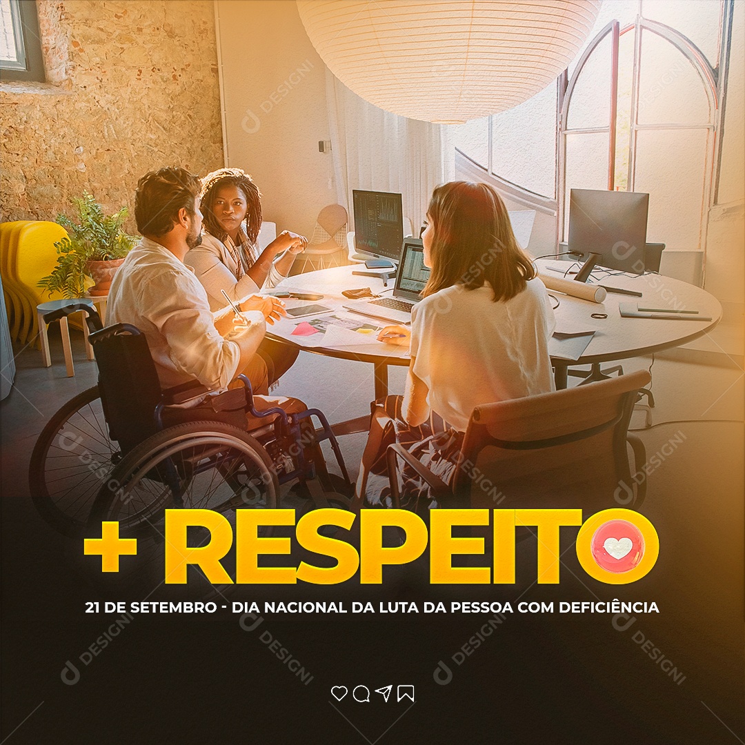Dia Nacional Da Luta Da Pessoa Com Deficiência Social Media PSD Editável