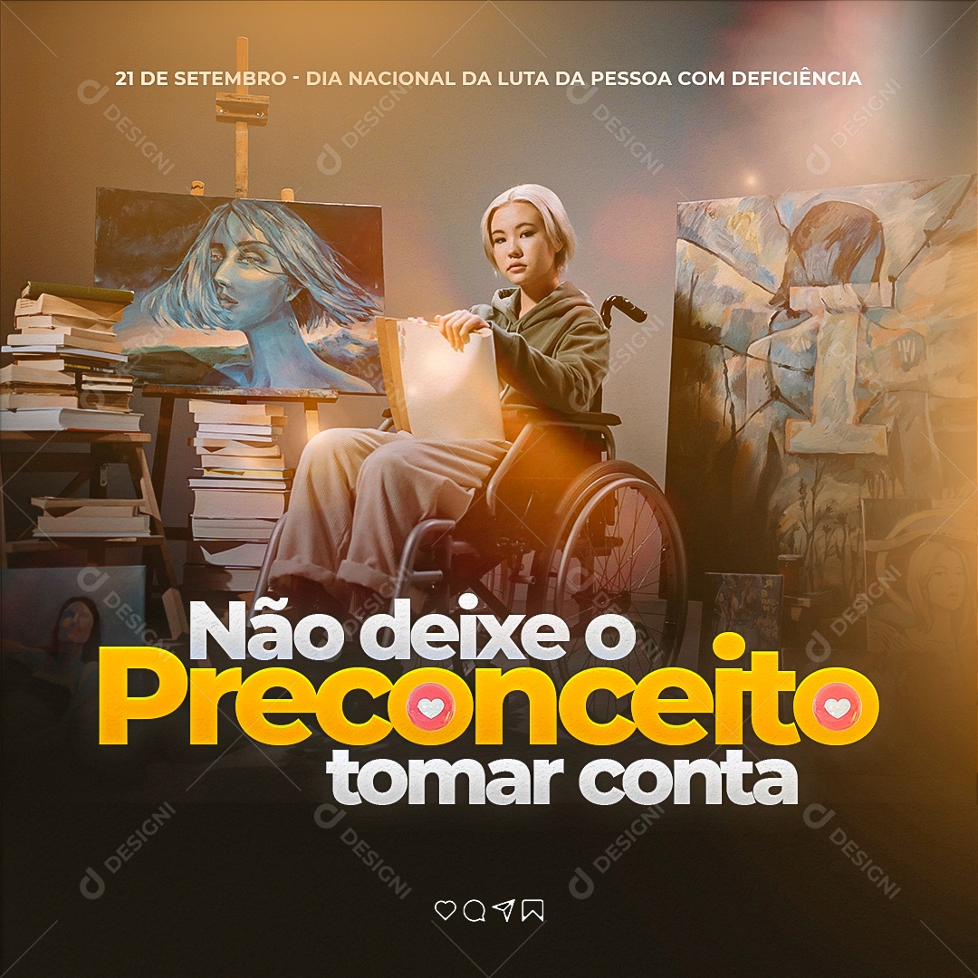 Social Media Não Deixe o Preconceito Tomar Conta PSD Editável