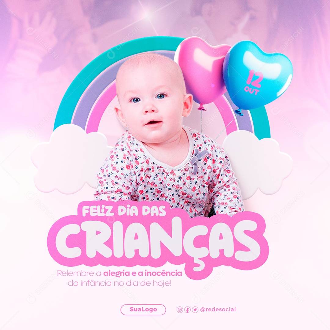 Social Media Feliz Dia Das Crianças 12 de Outubro Social Media PSD Editável
